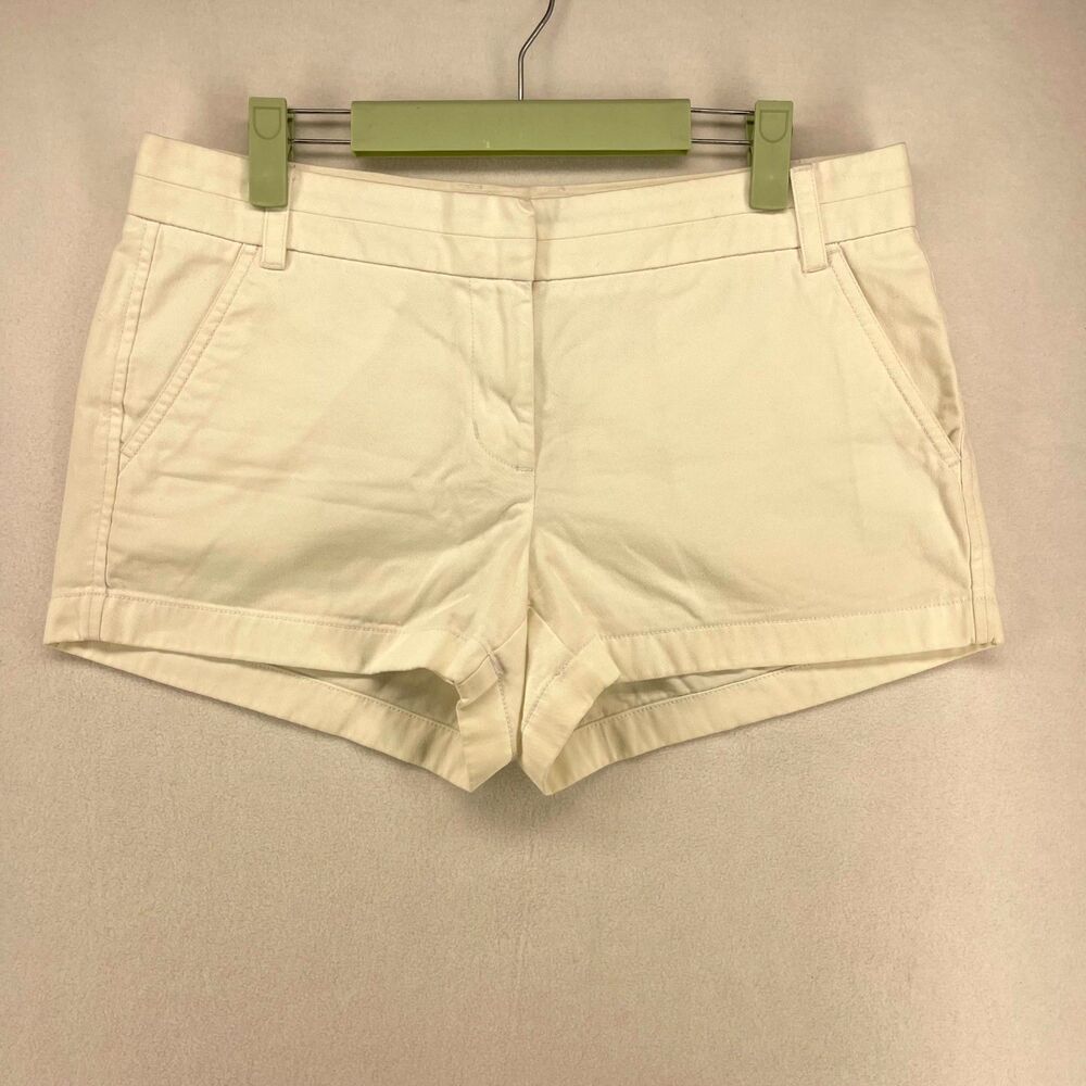 J. Crew White Chino Shorts Size 6